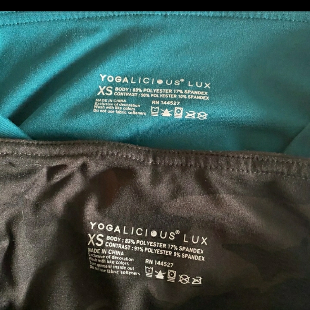 2 PAIR OF EUC YOGALICIOUS LEGGINGS - Picture 4 of 4
